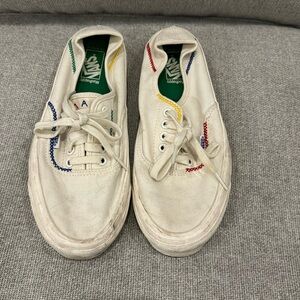 Mad Happy x Vans limited edition white canvas sneakers